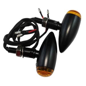 RP6640-2023 Universal E24 Black Bulb Bullet Turn Signal Lights Smoke Lens