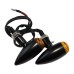 RP6640-2024 Universal E24 Chrome LED Bullet Turn Signal Lights Amber Lens