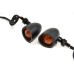 RP6640-2025 Universal Black LED Bullet Turn Signal Lights Red Lens