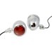 RP6640-2026C Universal Chrome LED Bullet Turn Signal Lights Amber Lens