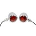 RP6640-2026C Universal Chrome LED Bullet Turn Signal Lights Amber Lens