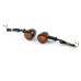 RP6640-2028 Universal Black LED Bullet Turn Signal Lights Smoke Lens
