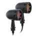 RP6640-2032 Universal Universal Retro Amber Bullet Blinker Motorcycle Turn Signal Light Black