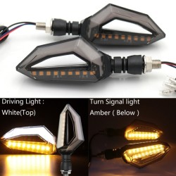 RP6640-2042 Universal Dual Color 18LED Motorcycle Motorbike Turn Signal Light Turning Indicator