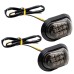 RP6640-2043B Universal 2x Set Motorcycle 12V Flush Mount 9 LED Turn Signal Blinker Light Lamp Amber