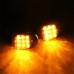 RP6640-2043B Universal 2x Set Motorcycle 12V Flush Mount 9 LED Turn Signal Blinker Light Lamp Amber