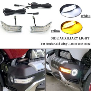 RP6640-2137C Motorcycle Fog Light Side Auxiliary LED Turn Signals Decorative Cowl Light For Honda Goldwing GL1800 2018-Later