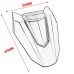 RP7712-1114 Seat Cover Cowl For Honda CB650R CBR650R 2019-2020