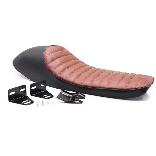 RP7730-2019BZ Seat for Cafe Racer or Scrambler Rebuilding  Hump Black-brown For Honda CG125 CB 250 350 550 650 GN125 GN250 Yamaha SR Cafe Racer
