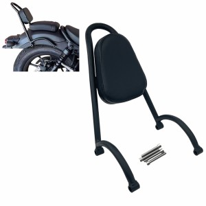 RP7771-2042B Motorcycle Rear Passenger Sissy Bar Backrest For Honda Rebel 300 CMX300 2017-Later Honda Rebel 500 CMX500 2017-Later