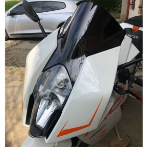 RP8810-1305 Motorcycle Windshield Windscreen for KTM 1190 RC8/B 2008-2015 (Not Compatible with 1190 Adventure/R Models)
