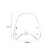 RP8810-1707 Motorcycle Windshield Windscreen for Ducati Scrambler 400 2016-2023 Scrambler 800 2015-Later