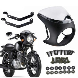RP8840-1016BK 7" Cafe Racer Style Headlight Fairing Not Included mounting kits for Custom Bobber ChopperYamaha Suzuki Honda Kawsaki Triumph Bonneville