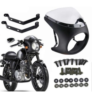 RP8840-1016BK 7" Cafe Racer Style Headlight Fairing Not Included mounting kits for Custom Bobber ChopperYamaha Suzuki Honda Kawsaki Triumph Bonneville