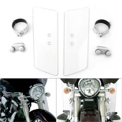 RP8880-1026 66-80mm Motorcycle Front Fork Windshield Deflectors for Honda Kawasaki Suzuki Yamaha